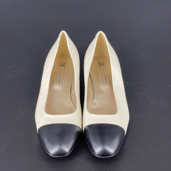 🌀 Via Roma Vero Cucio Made in Italy Size 36.5 - Picture 2 of 10